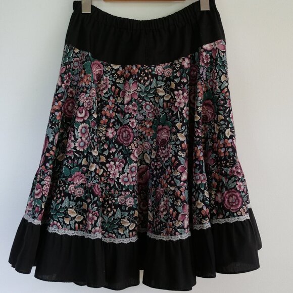 Vintage 1970s Square Dance Skirt 70s Handmade Square Dancing Costume Full Skirt - Picture 10 of 16